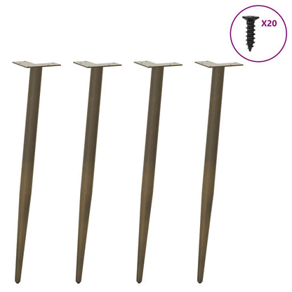 Konsolentisch Beine Konische Form 4 Stück Naturstahl 72-73cm Stahl