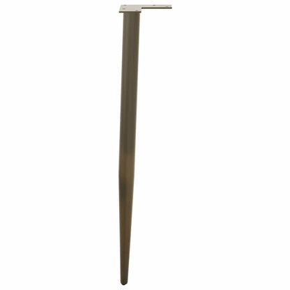 Konsolentisch Beine Konische Form 4 Stück Naturstahl 72-73cm Stahl