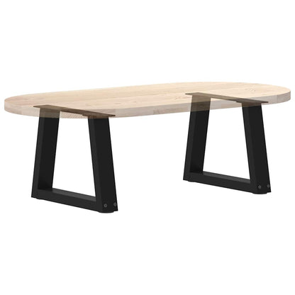 Couchtischbeine V-Form 2 Stück Schwarz 30x(30-31,3) cm Stahl