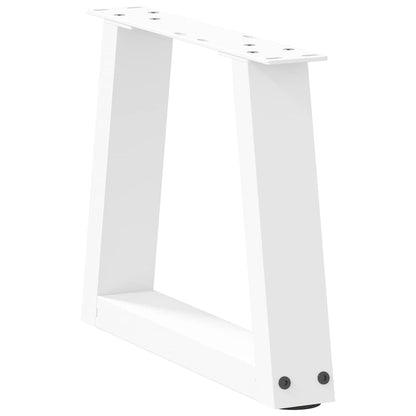 Couchtischbeine V-Form 2 Stück Weiß 30x(30-31,3) cm Stahl