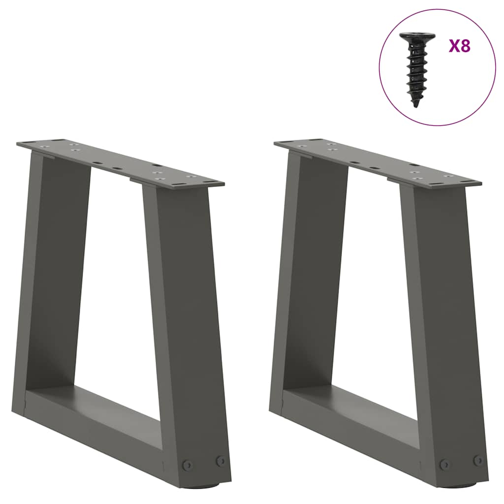 Couchtischbeine V-Form 2 Stück Anthrazit 30x(30-31,3) cm Stahl