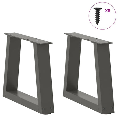 Couchtischbeine V-Form 2 Stück Anthrazit 30x(30-31,3) cm Stahl