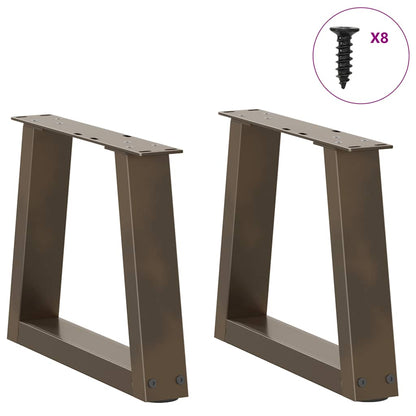 Couchtischbeine V-Form 2 Stück Naturstahl 30x(30-31,3) cm Stahl