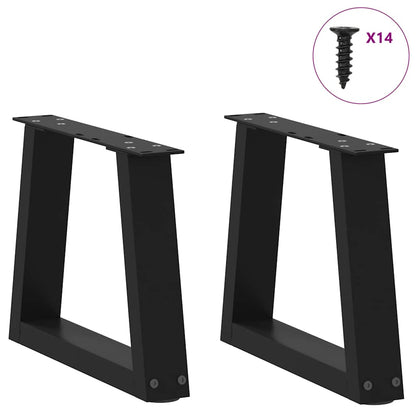 Couchtischbeine V-Form 2 Stück Schwarz 40x(30-31,3) cm Stahl