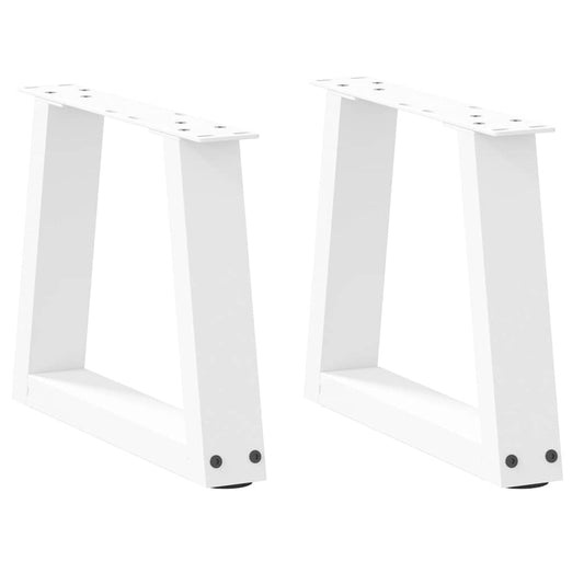 Couchtischbeine V-Form 2 Stück Weiß 40x(30-31,3) cm Stahl