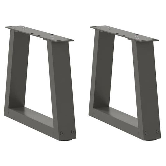 Couchtischbeine V-Form 2 Stück Anthrazit 40x(30-31,3) cm Stahl