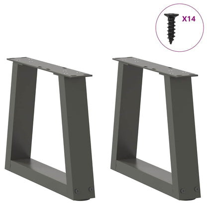 Couchtischbeine V-Form 2 Stück Anthrazit 40x(30-31,3) cm Stahl