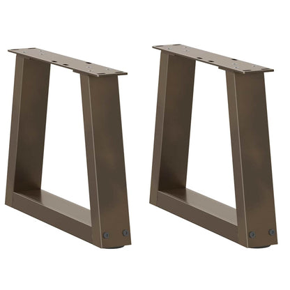 Couchtischbeine V-Form 2 Stück Naturstahl 40x(30-31,3) cm Stahl
