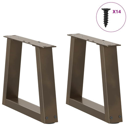 Couchtischbeine V-Form 2 Stück Naturstahl 40x(30-31,3) cm Stahl
