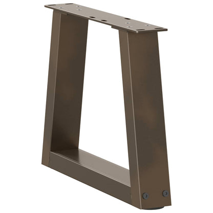 Couchtischbeine V-Form 2 Stück Naturstahl 40x(30-31,3) cm Stahl