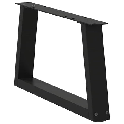 Couchtischbeine V-Form 2 Stück Schwarz 50x(30-31,3) cm Stahl
