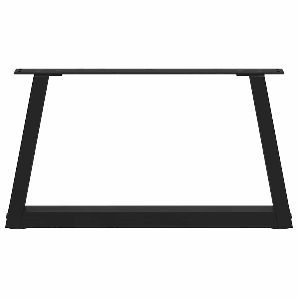 Couchtischbeine V-Form 2 Stück Schwarz 50x(30-31,3) cm Stahl