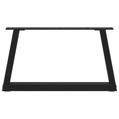 Couchtischbeine V-Form 2 Stück Schwarz 50x(30-31,3) cm Stahl