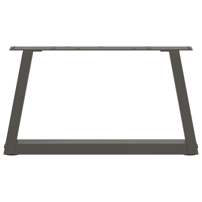 Spisebordsben V-Shape 2 Stk Antracit 50x(30-31,3) cm Stål