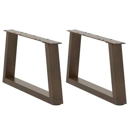 Couchtischbeine V-Form 2 Stück Naturstahl 50x(30-31,3) cm Stahl