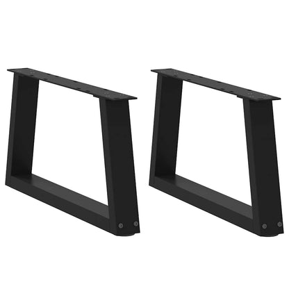 Couchtischbeine V-Form 2 Stück Schwarz 60x(30-31,3) cm Stahl