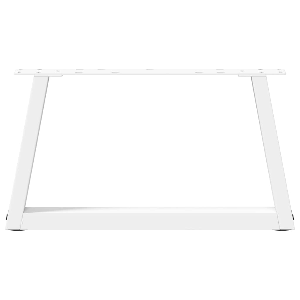 Couchtischbeine V-Form 2 Stück Weiß 60x(30-31,3) cm Stahl