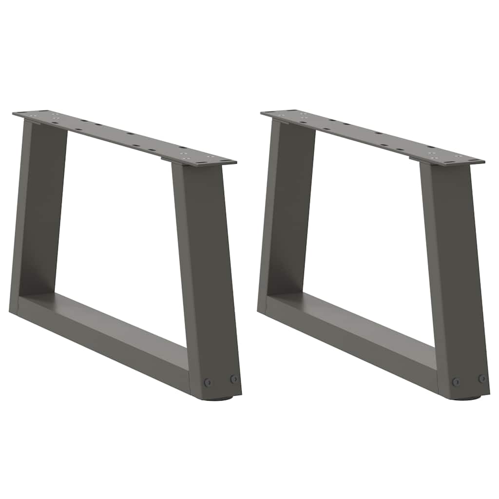 Couchtischbeine V-Form 2 Stück Anthrazit 60x(30-31,3) cm Stahl
