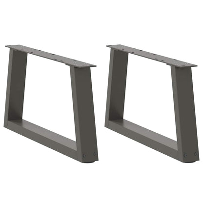 Couchtischbeine V-Form 2 Stück Anthrazit 60x(30-31,3) cm Stahl