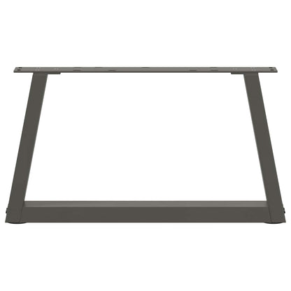 Couchtischbeine V-Form 2 Stück Anthrazit 60x(30-31,3) cm Stahl