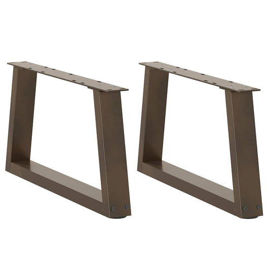Couchtischbeine V-Form 2 Stück Naturstahl 60x(30-31,3) cm Stahl
