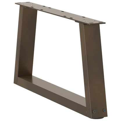Couchtischbeine V-Form 2 Stück Naturstahl 60x(30-31,3) cm Stahl