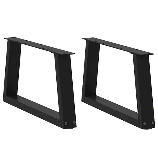Couchtischbeine V-Form 2 Stück Schwarz 70x(30-31,3) cm Stahl