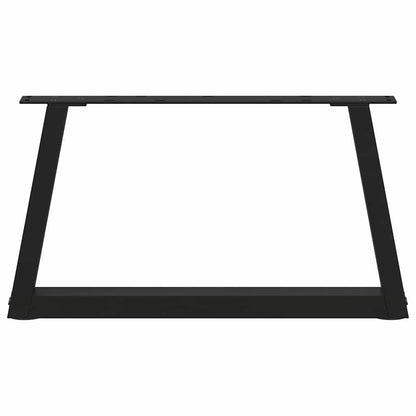 Couchtischbeine V-Form 2 Stück Schwarz 70x(30-31,3) cm Stahl