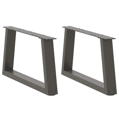 Couchtischbeine V-Form 2 Stück Anthrazit 70x(30-31,3) cm Stahl