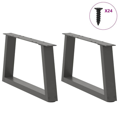 Couchtischbeine V-Form 2 Stück Anthrazit 70x(30-31,3) cm Stahl