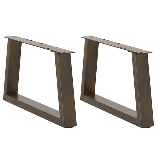Couchtischbeine V-Form 2 Stück Naturstahl 70x(30-31,3) cm Stahl