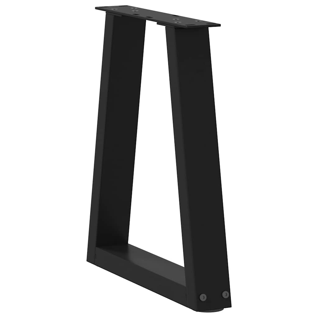 Couchtischbeine V-Form 2 Stück Schwarz 28x(42-43,3) cm Stahl