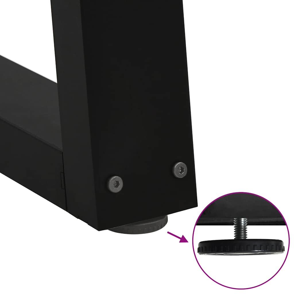 Couchtischbeine V-Form 2 Stück Schwarz 28x(42-43,3) cm Stahl