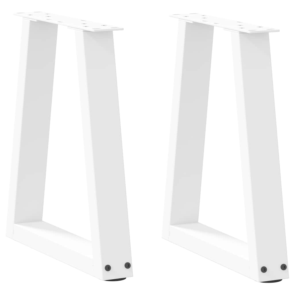 Couchtischbeine V-Form 2 Stück Weiß 28x(42-43,3) cm Stahl