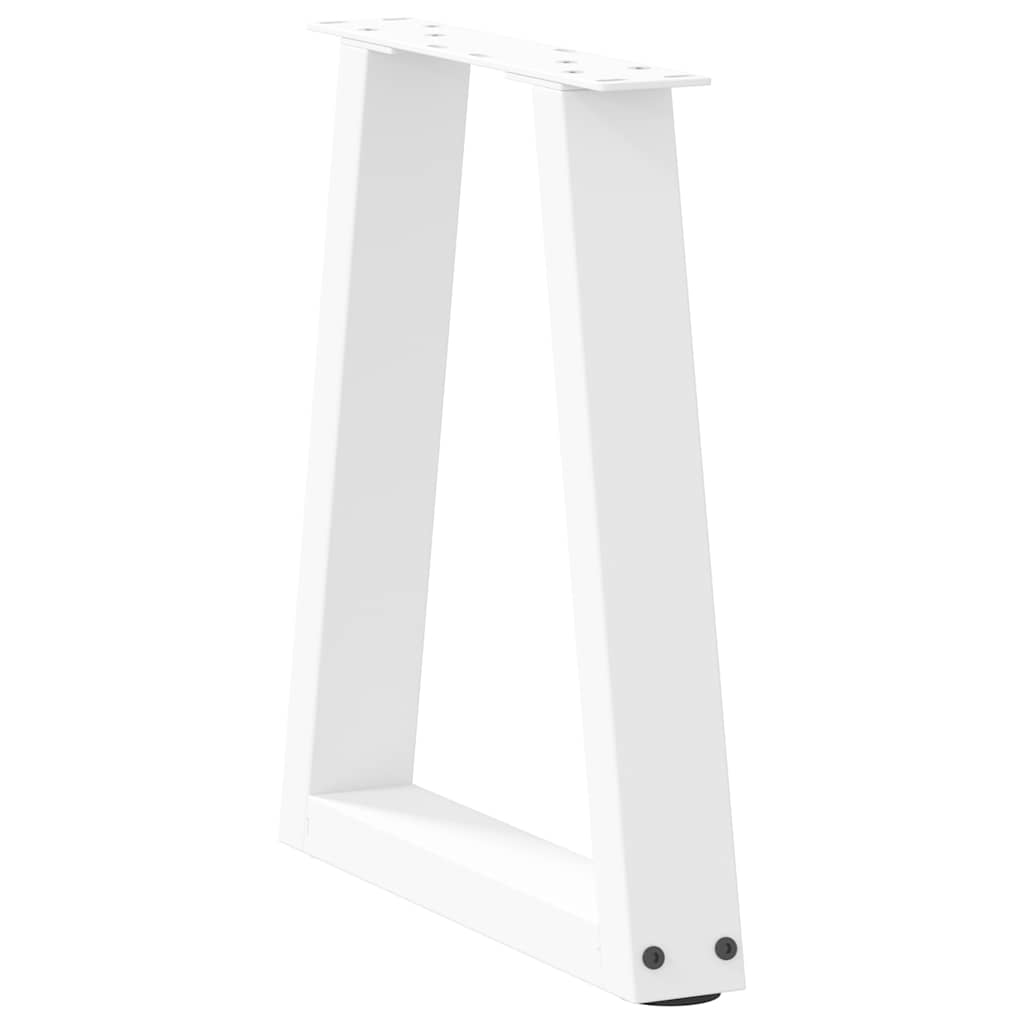 Couchtischbeine V-Form 2 Stück Weiß 28x(42-43,3) cm Stahl