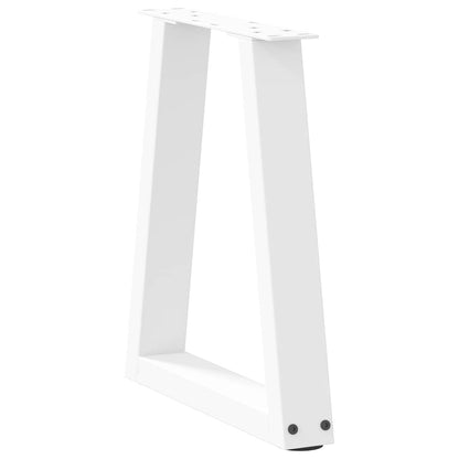 Couchtischbeine V-Form 2 Stück Weiß 28x(42-43,3) cm Stahl