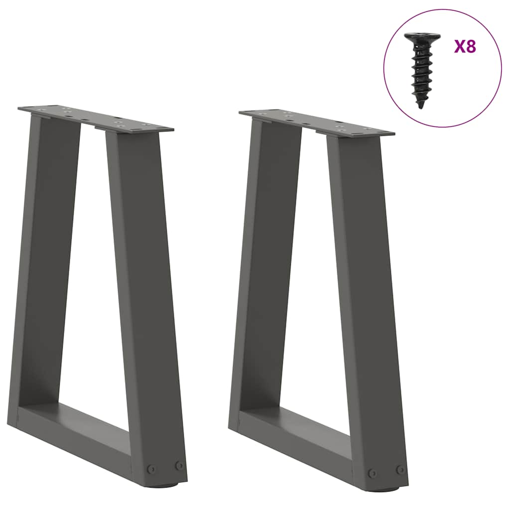 Couchtischbeine V-Form 2 Stück Anthrazit 28x(42-43,3) cm Stahl