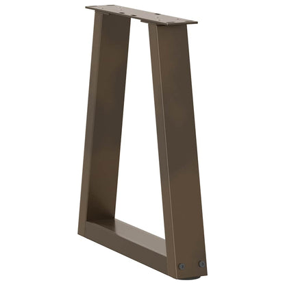 Couchtischbeine V-Form 2 Stück Naturstahl 28x(42-43,3) cm Stahl
