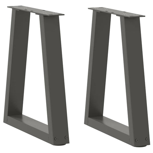 Couchtischbeine V-Form 2 Stück Anthrazit 38x(42-43,3) cm Stahl