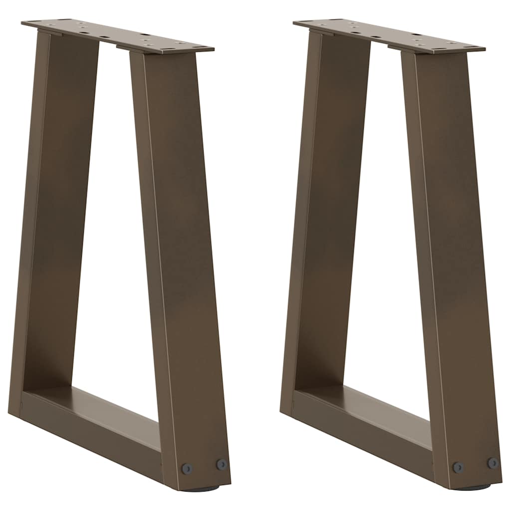 Couchtischbeine V-Form 2 Stück Naturstahl 38x(42-43,3) cm Stahl