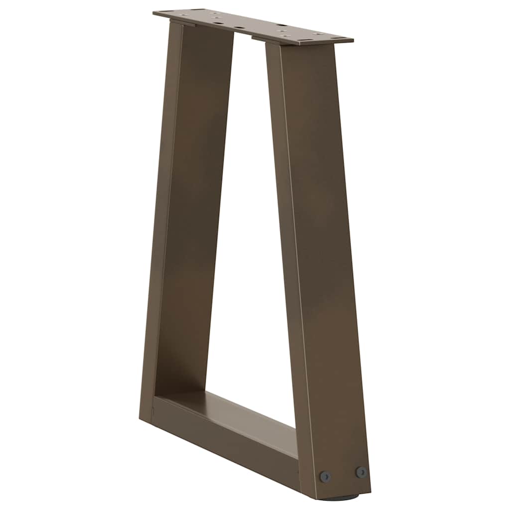 Couchtischbeine V-Form 2 Stück Naturstahl 38x(42-43,3) cm Stahl