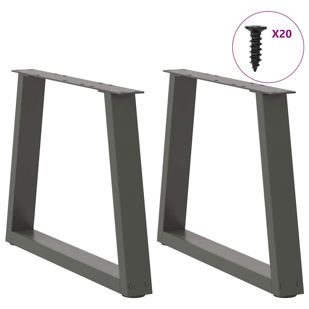 Couchtischbeine V-Form 2 Stück Anthrazit 50x(42-43,3) cm Stahl
