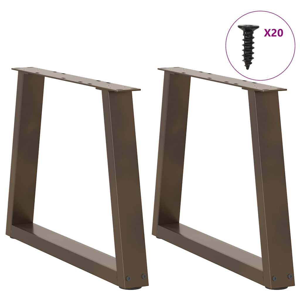Couchtischbeine V-Form 2 Stück Naturstahl 50x(42-43,3) cm Stahl