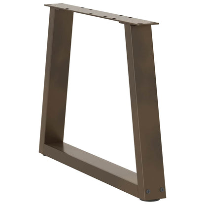 Couchtischbeine V-Form 2 Stück Naturstahl 50x(42-43,3) cm Stahl