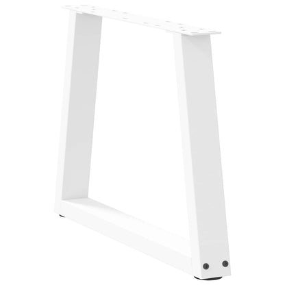 Couchtischbeine V-Form 2 Stück Weiß 60x(42-43,3) cm Stahl