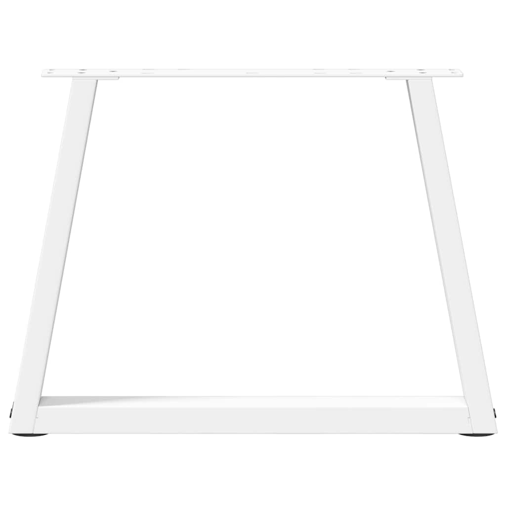 Couchtischbeine V-Form 2 Stück Weiß 60x(42-43,3) cm Stahl
