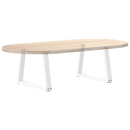 Couchtischbeine V-Form 2 Stück Weiß 60x(42-43,3) cm Stahl