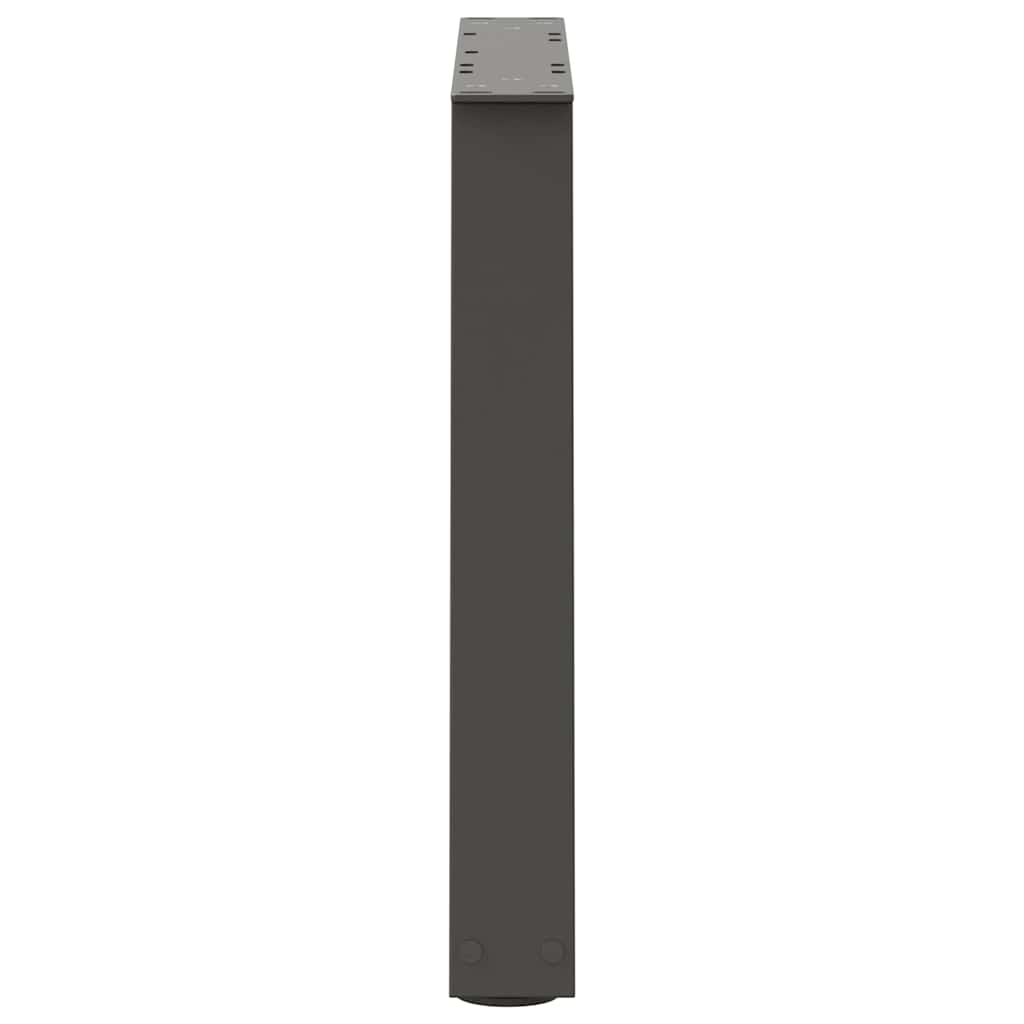 Spisebordsben V-Shape 2 Stk Antracit 60x(42-43,3) cm Stål