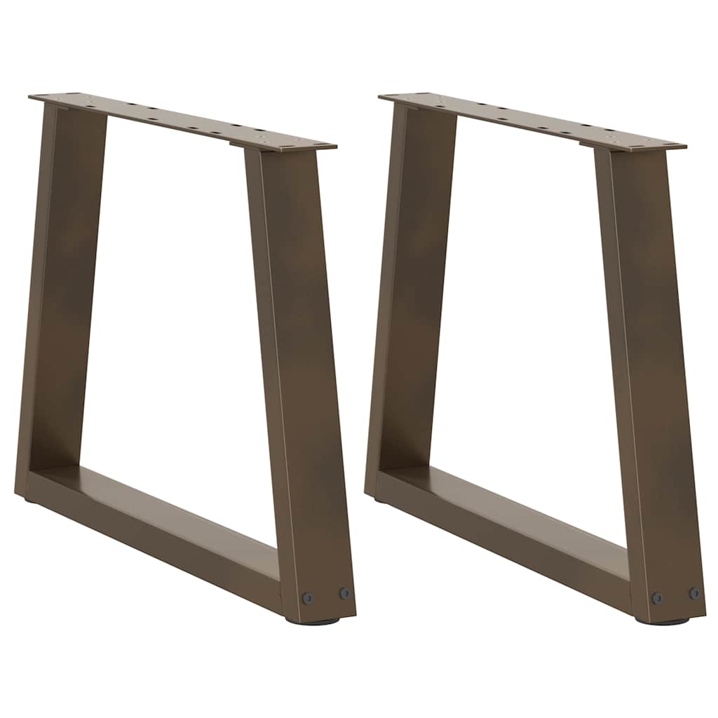 Couchtischbeine V-Form 2 Stück Naturstahl 60x(42-43,3) cm Stahl