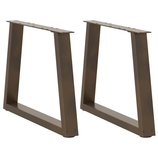 Couchtischbeine V-Form 2 Stück Naturstahl 60x(42-43,3) cm Stahl
